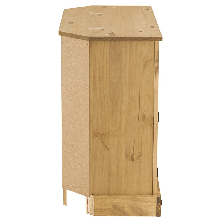 Corona Solid Pine Corner TV Stand with Storage