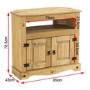 Corona Solid Pine Corner TV Stand with Storage