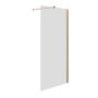 GRADE A1 - 800mm Brushed Brass Frameless Wet Room Shower Screen - Corvus