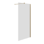 800mm Brushed Brass Shower Screen for Wet Room & Walk In Shower – Corvus