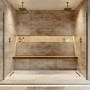 900mm Brushed Brass Shower Screen for Wet Room & Walk In Shower - Corvus
