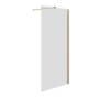 900mm Brushed Brass Shower Screen for Wet Room & Walk In Shower - Corvus