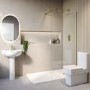 900mm Brushed Brass Shower Screen for Wet Room & Walk In Shower - Corvus