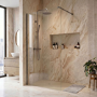 1000mm Gunmetal Shower Screen for Wet Room & Walk In Shower – Corvus