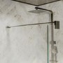 800mm Gunmetal Shower Screen for Wet Room & Walk In Shower – Corvus