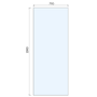 800mm Gunmetal Grey Shower Screen for Wet Room & Walk In Shower - Corvus