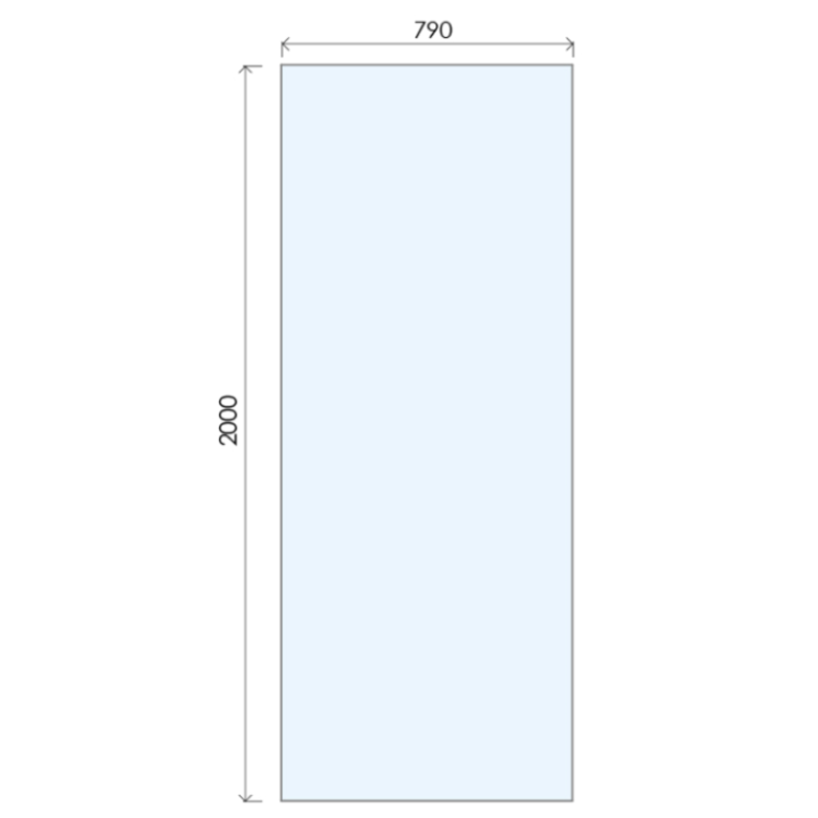 800mm Gunmetal Grey Shower Screen for Wet Room & Walk In Shower - Corvus