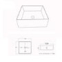 GRADE A1 - Matt Black Rectangular Countertop Basin 450mm - Corey