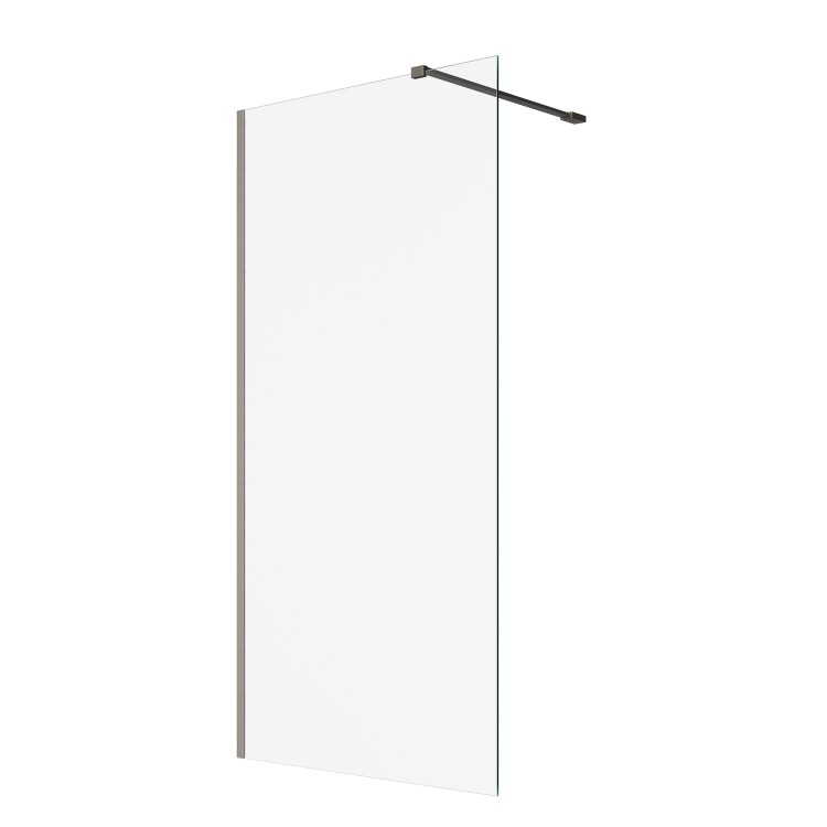 1000mm Brushed Nickel Shower Screen for Wet Room & Walk In Shower – Corvus
