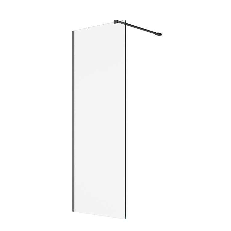 800mm Brushed Nickel Shower Screen for Wet Room & Walk In Shower – Corvus