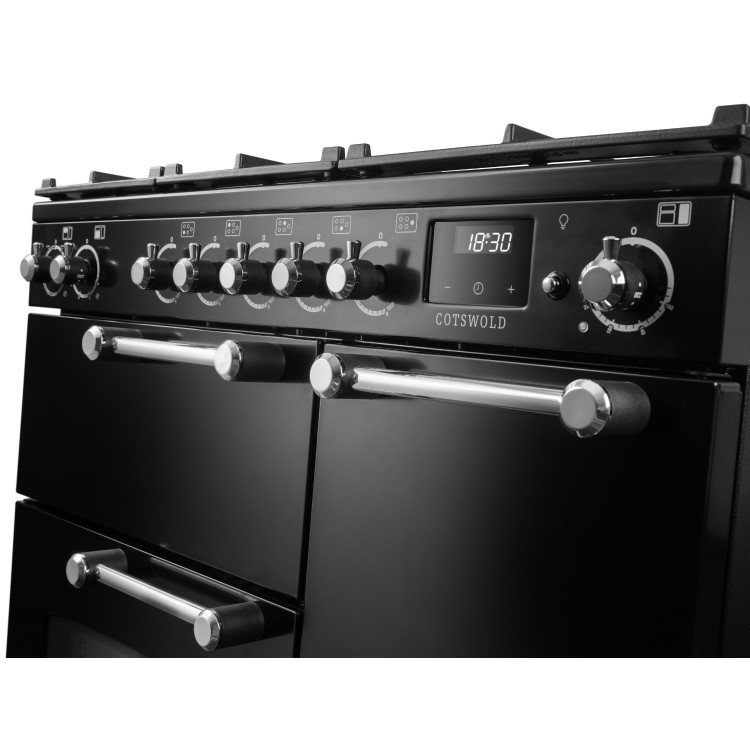 Rangemaster Cotswold 90cm Dual Fuel Range Cooker - Black