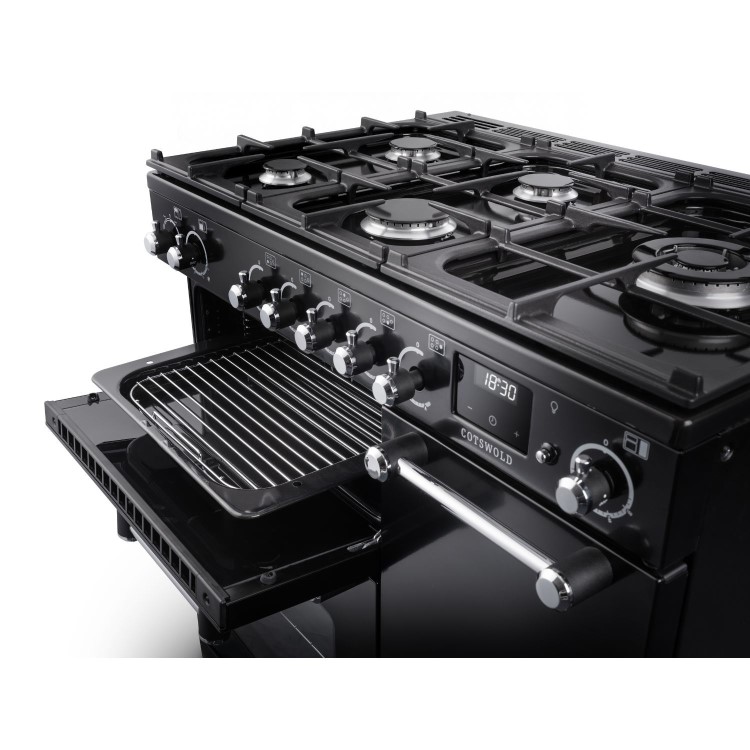 Rangemaster Cotswold 90cm Dual Fuel Range Cooker - Black