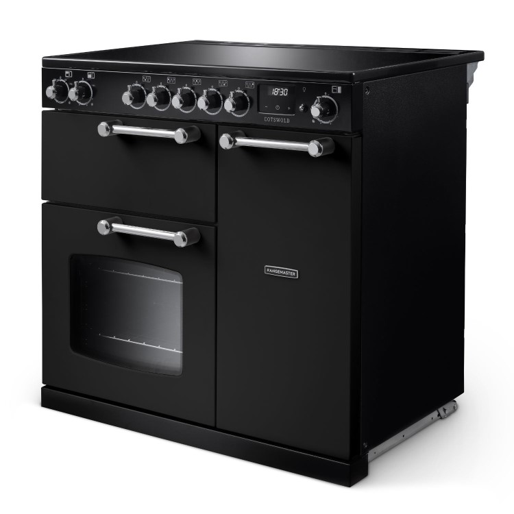 Rangemaster Cotswold 90cm Electric Induction Range Cooker - Black