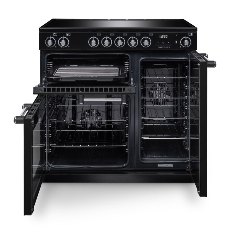 Rangemaster Cotswold 90cm Electric Induction Range Cooker - Black