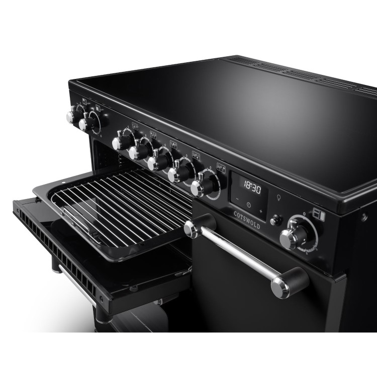 Rangemaster Cotswold 90cm Electric Induction Range Cooker - Black