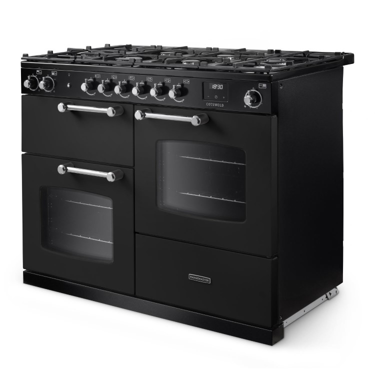 Rangemaster Cotswold 110cm Dual Fuel Range Cooker - Black
