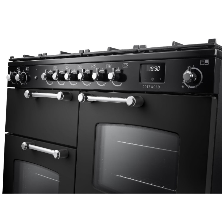 Rangemaster Cotswold 110cm Dual Fuel Range Cooker - Black