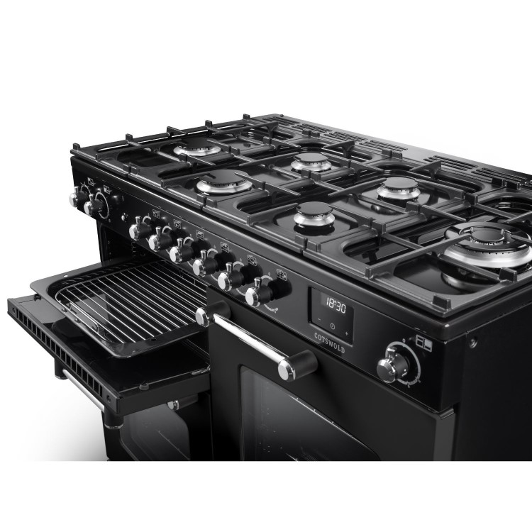 Rangemaster Cotswold 110cm Dual Fuel Range Cooker - Black