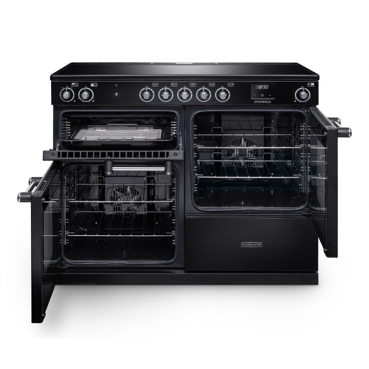 Rangemaster Cotswold 110cm Electric Induction Range Cooker - Black