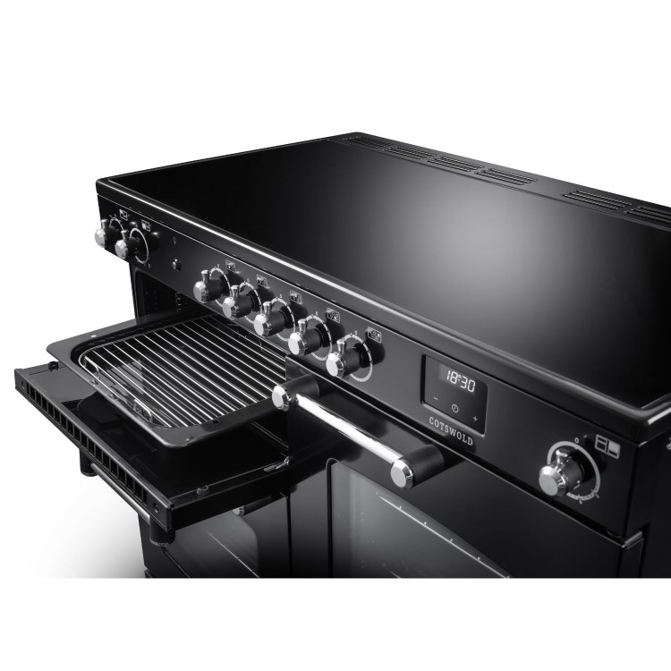 Rangemaster Cotswold 110cm Electric Induction Range Cooker - Black