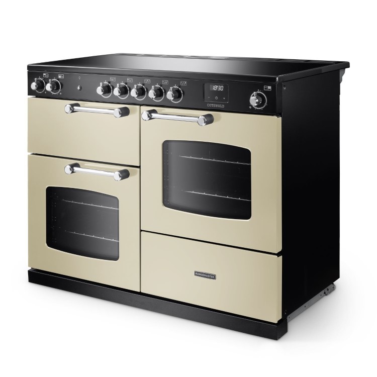 Rangemaster Cotswold 110cm Electric Induction Range Cooker - Pale Cream