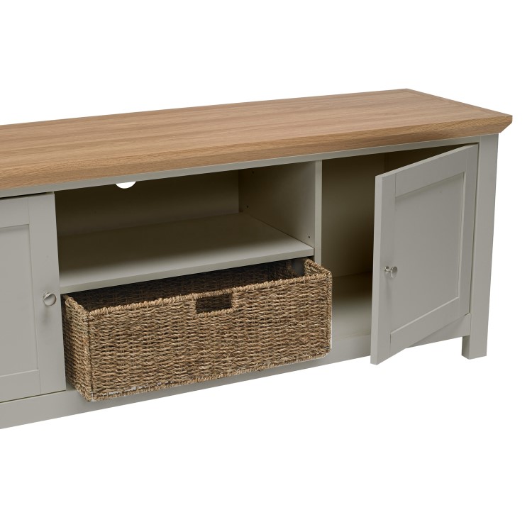 Large TV Stand with Storage in Grey - TV's up to 50" - Cotswold