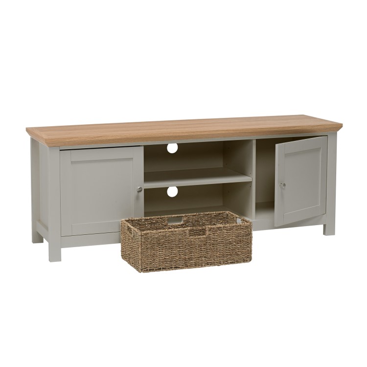 Large TV Stand with Storage in Grey - TV's up to 50" - Cotswold