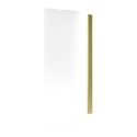 COVEBBSC Brushed Brass Hinged Shower Bath Screen 1450 x 730mm - For Cove & Lisbon Shower Baths