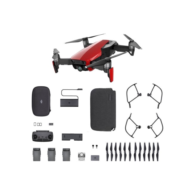 DJI Mavic Air 4K Drone with Fly More Combo - Flame Red