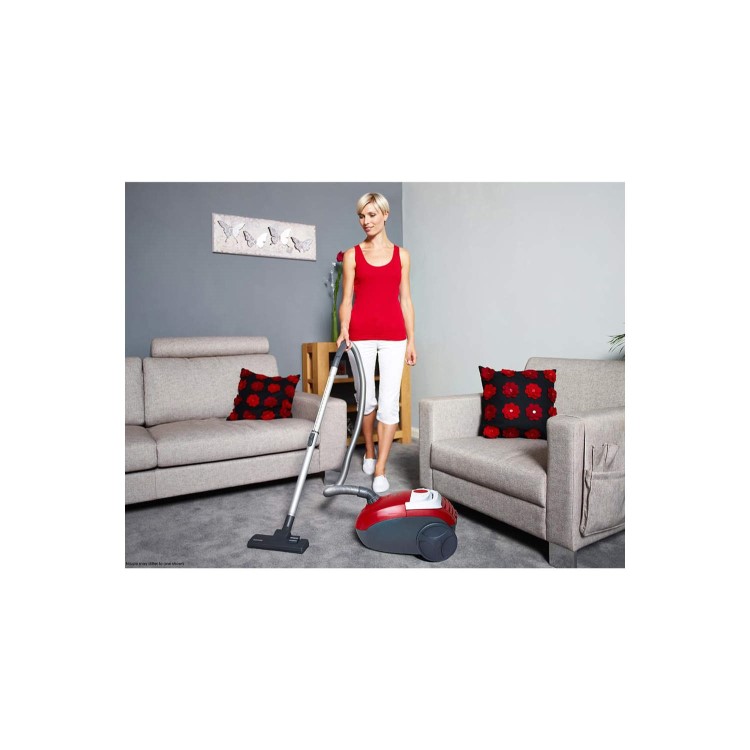 Hoover CP71_CP01001 Capture 700W Bagged Cylinder Vacuum Cleaner Red and White