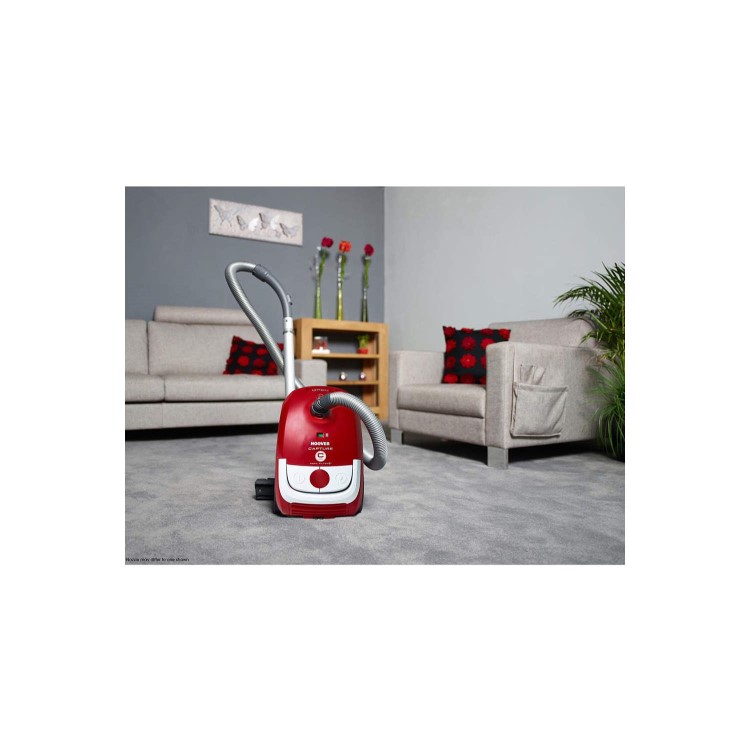 Hoover CP71_CP01001 Capture 700W Bagged Cylinder Vacuum Cleaner Red and White