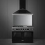 Smeg Portofino 120cm Pyrolytic Dual Fuel Range Cooker - Black