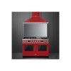 Smeg Portofino 120cm Pyrolytic Dual Fuel Range Cooker - Red