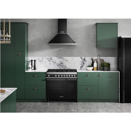 Smeg Portofino 90cm Dual Fuel Twin Oven Range Cooker - Anthracite