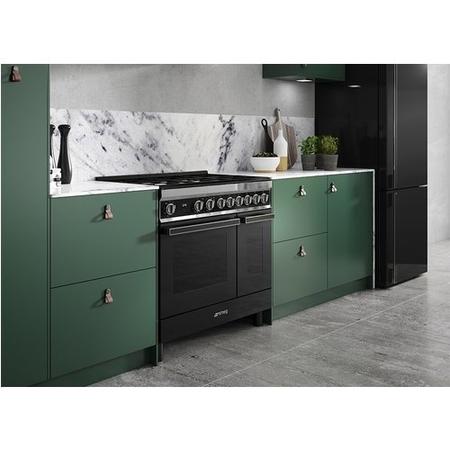 Smeg Portofino 90cm Dual Fuel Twin Oven Range Cooker - Anthracite