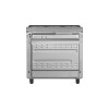 Smeg Portofino 90cm Dual Fuel Twin Oven Range Cooker - Stainless Steel