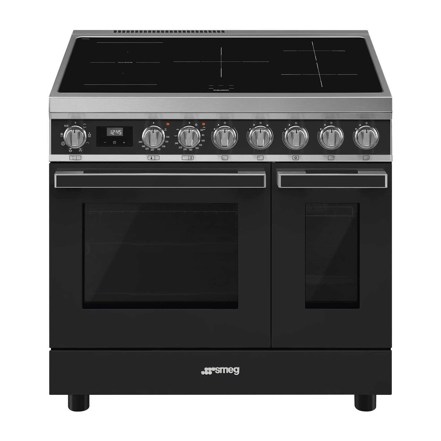 Smeg Portofino 90cm Electric Range Cooker with Induction Hob - Anthracite