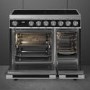 Smeg Portofino 90cm Induction Twin Oven Range Cooker - Black