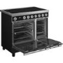 Smeg Portofino 90cm Induction Twin Oven Range Cooker - Black