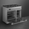 Smeg Portofino 90cm Induction Twin Oven Range Cooker - Stainless Steel