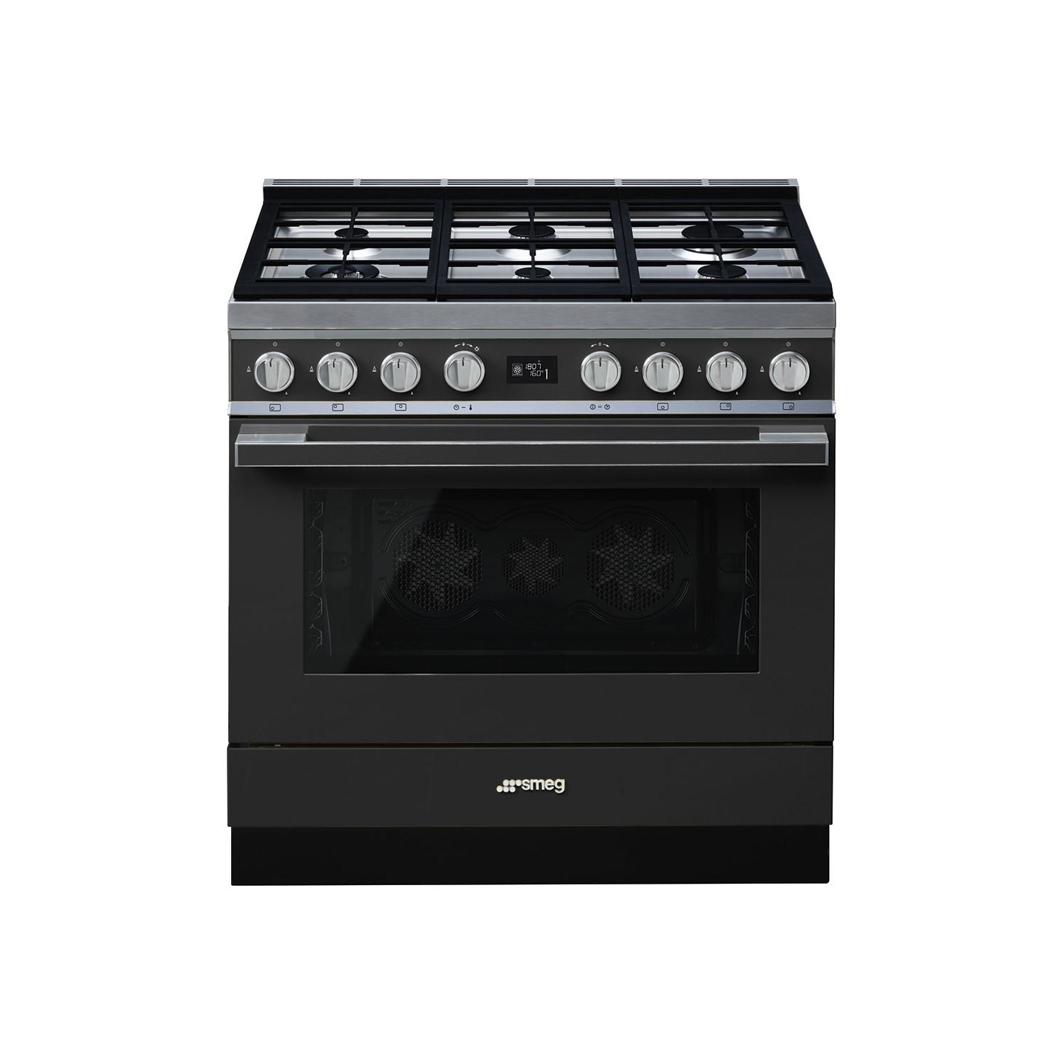 Smeg Portofino 90cm Pyrolytic Dual Fuel Range Cooker - Anthracite