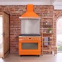 Smeg Portofino 90cm Pyrolytic Dual Fuel Range Cooker - Orange