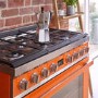 Smeg Portofino 90cm Pyrolytic Dual Fuel Range Cooker - Orange