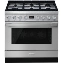 A2/CPF9GPX Refurbished Smeg CPF9GPX 90cm Portofino Pyrolytic Dual Fuel Range Cooker - Stainless Steel