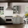 Smeg Portofino 90cm Pyrolytic Dual Fuel Range Cooker - Stainless Steel