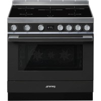 Refurbished Smeg Portofino CPF9IPAN 90cm Pyrolytic Induction Range Cooker Grey Refurbished Smeg Portofino CPF9IPAN 90cm Pyrolytic Induction Range Cooker Grey