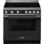 Refurbished Smeg Portofino CPF9IPAN 90cm Pyrolytic Induction Range Cooker Grey