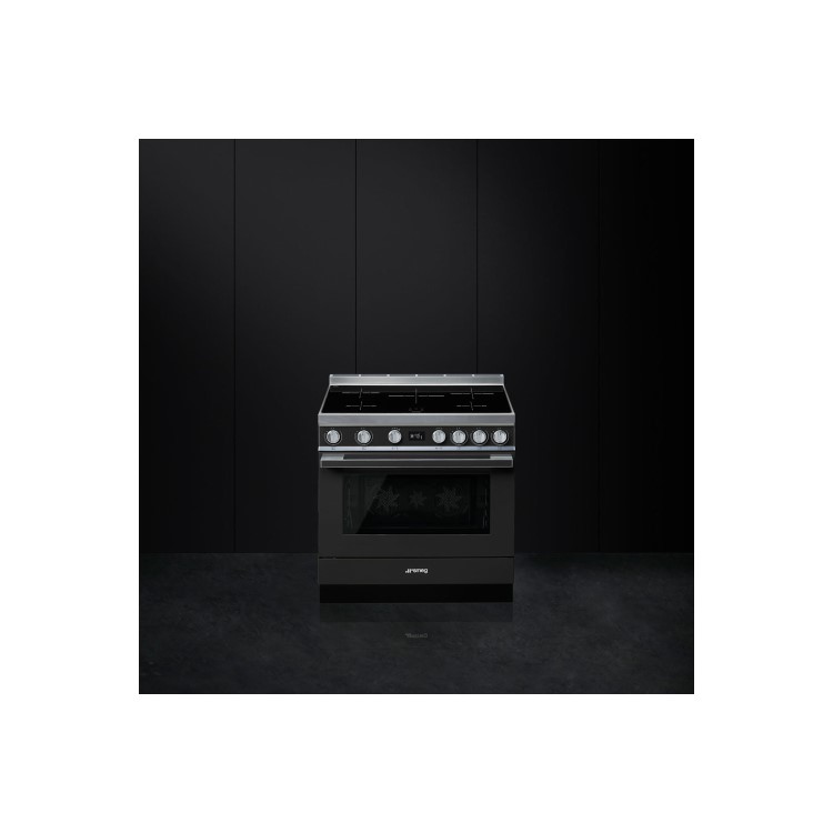 Refurbished Smeg Portofino CPF9IPAN 90cm Pyrolytic Induction Range Cooker Grey