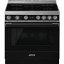 Smeg Portofino 90cm Pyrolytic Induction Range Cooker - Black