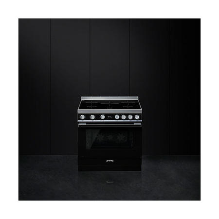 Smeg Portofino 90cm Pyrolytic Induction Range Cooker - Black